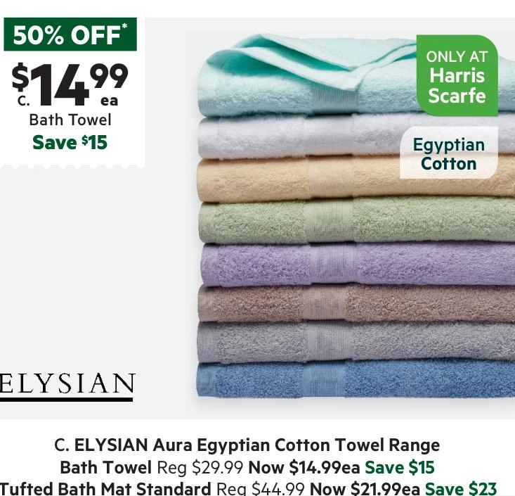 Elysian Aura 600 GSM Egyptian Cotton Towel Collection Aqua