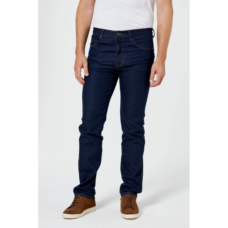 Jeans Ltd Men's Slim Fit Stretch Stonewash Denim Jeans Blue Wash