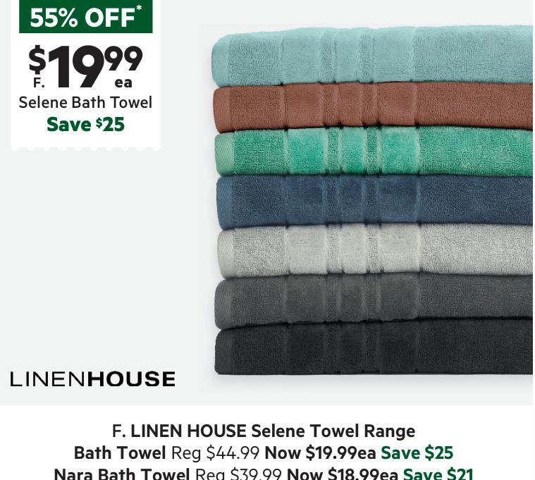 Linen House Selene Towel Collection Azure