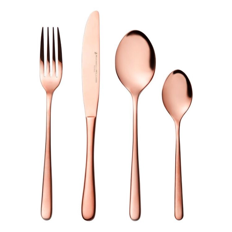 Maxwell & Williams Leveson 24-Piece Cutlery Set Copper