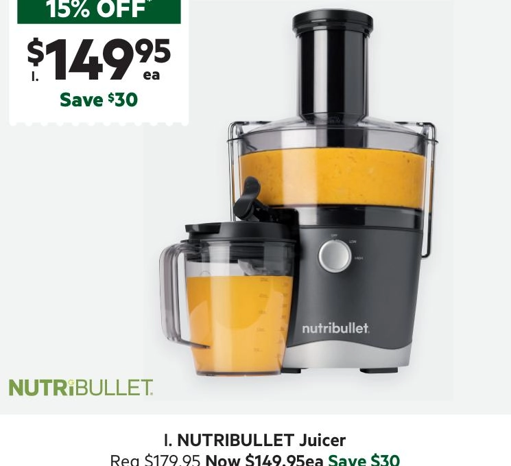 Nutribullet Juicer NBJ07100