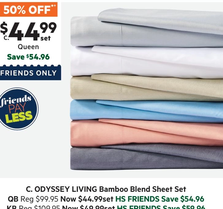 Odyssey Living Bamboo Blend Sheet Set Beach