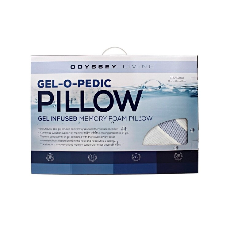 Odyssey Living Gel Infused Memory Foam Pillow Standard