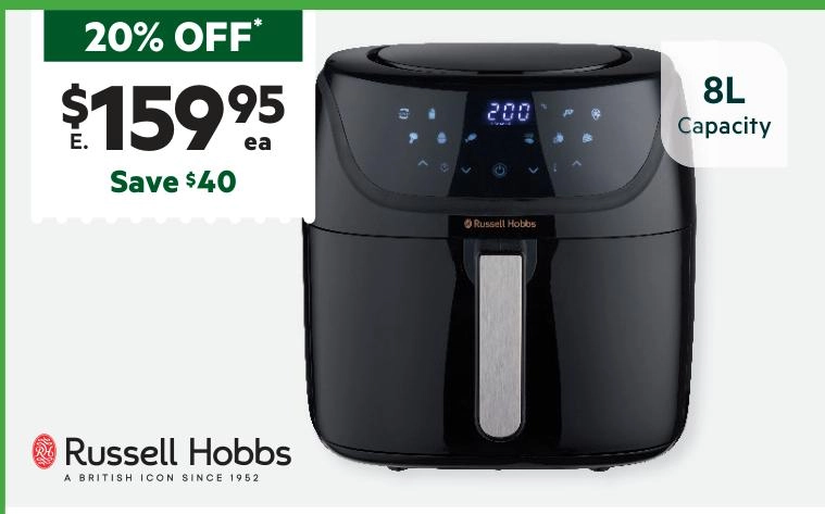 Russell Hobbs SatisFry Air Extra Large 8L Air Fryer 27170AU