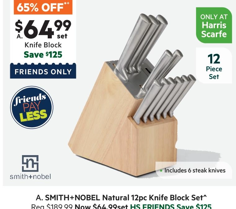 Smith + Nobel 12-Piece Knife Block Natural