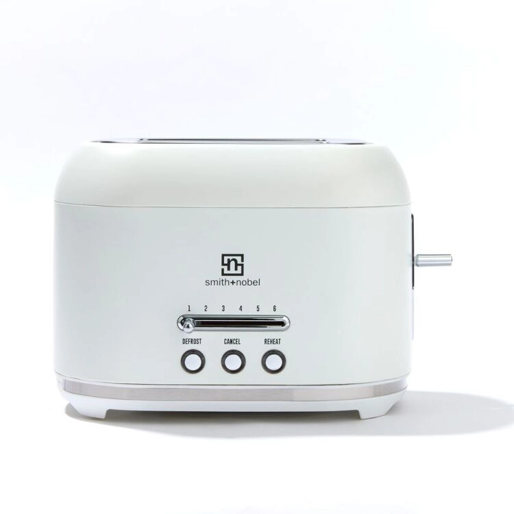 Smith + Nobel 2 Slice Toaster Matte White With Chrome SNT35W