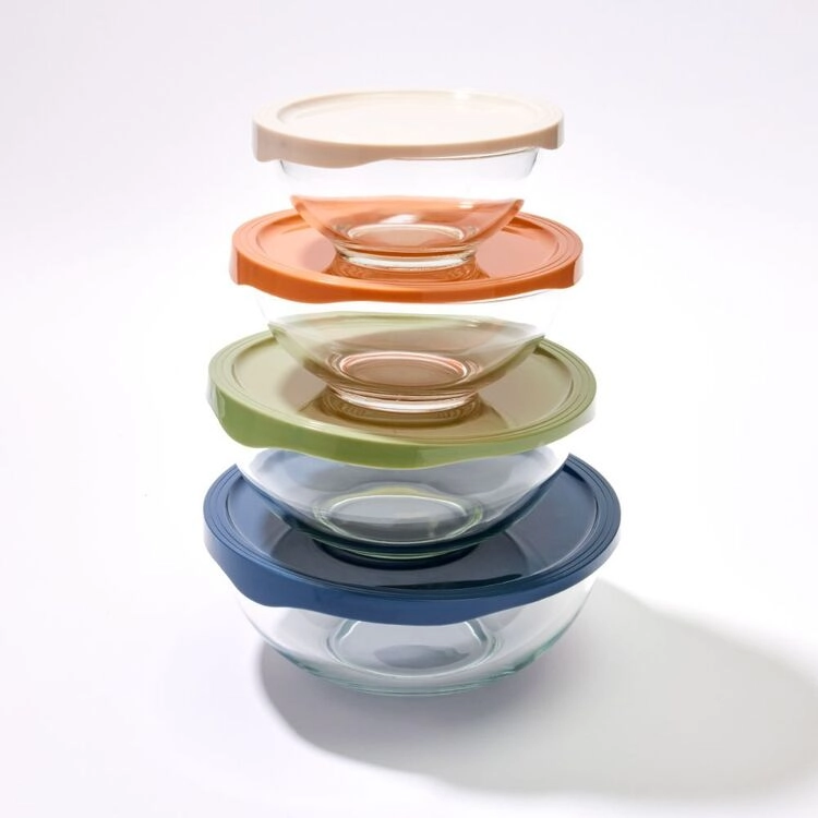 Smith + Nobel Colour Kitchen 8 Piece Nesting Glass Mixing Bowl Set