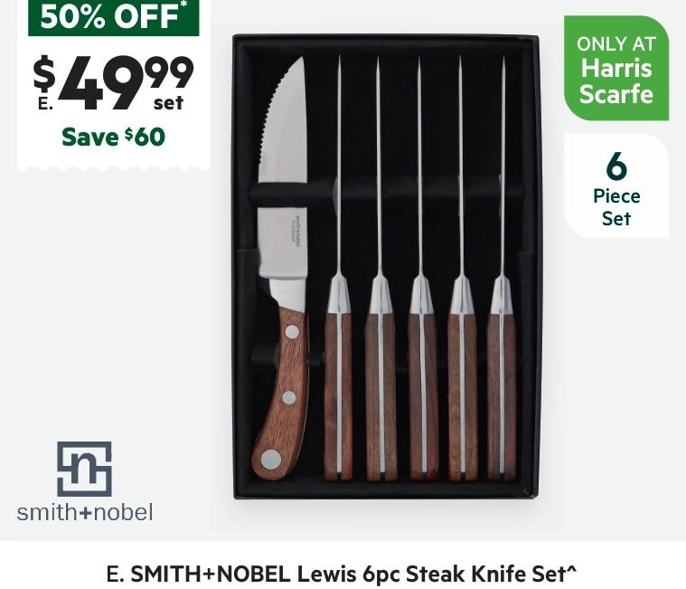 Smith + Nobel Lewis 6-Piece Steak Knife Set