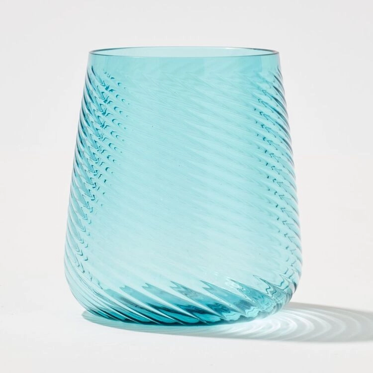 Smith + Nobel Terrazzo Optic Swirl Acrylic Tumbler Teal