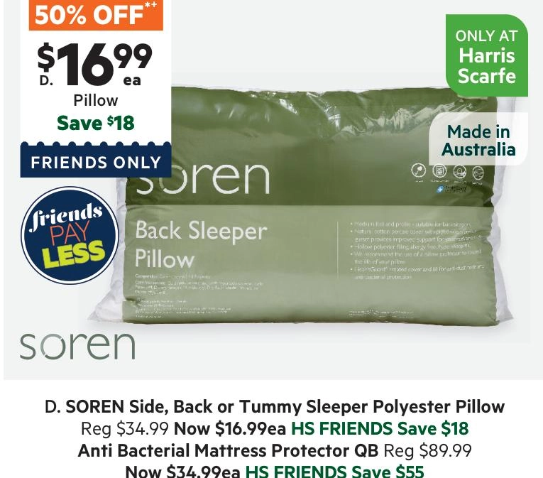 Soren Side Sleeper Pillow Standard