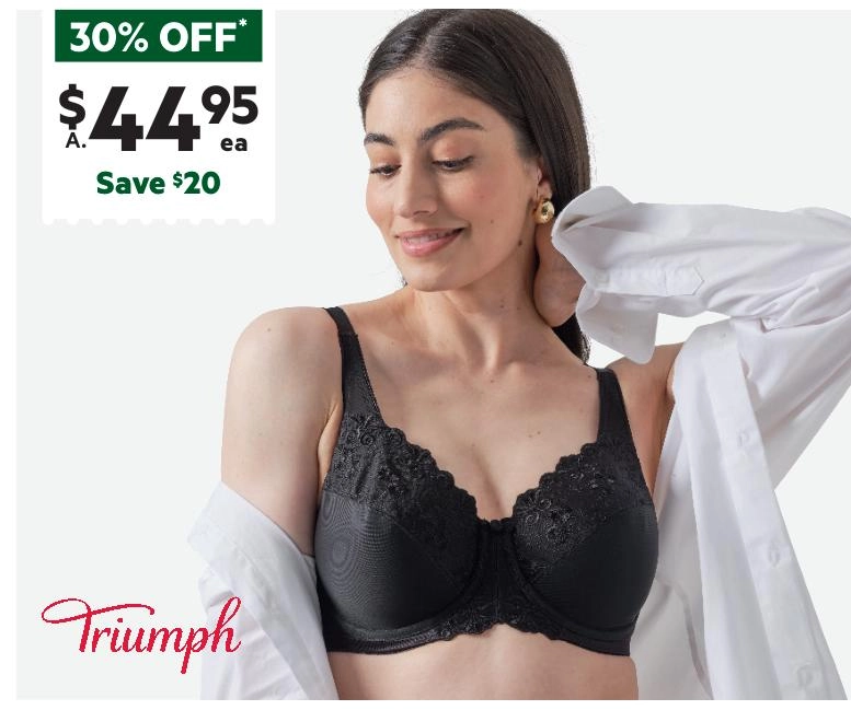 Triumph Women's Embroidered Minimiser Underwire Bra Black