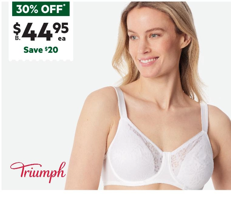  Triumph Women's Lacy Minimizer Bra White