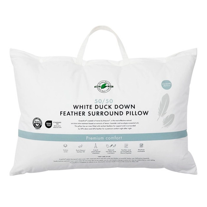 50/50 Duck Down Feather Surround Pillow by Greenfirst®