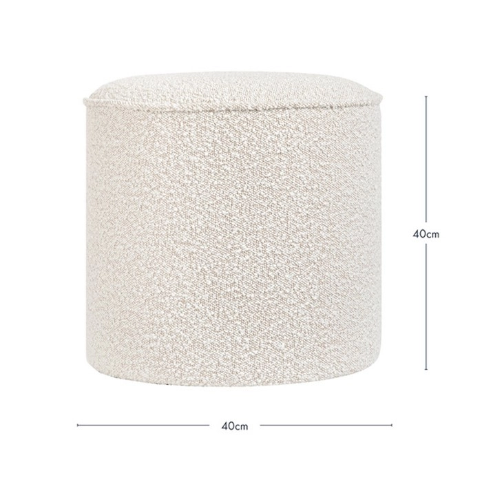 Adele Small Boucle Ottoman by Habitat