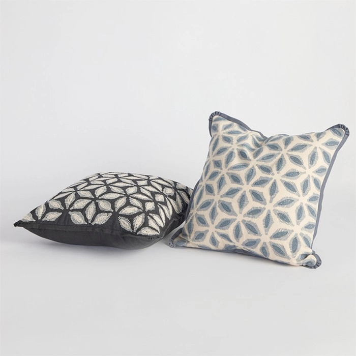 Celeste Embroidered Square Cushion by M.U.S.E.