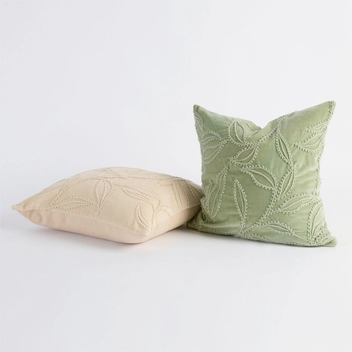 Eden Embroidered Square Cushion by M.U.S.E