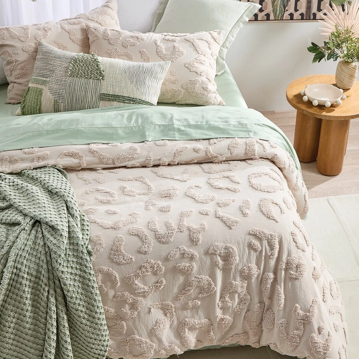 Leopard Tufted Quilt Cover Set by Habitat