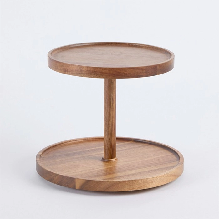 Marbella Acacia 2 Tier Lazy Susan by M.U.S.E.