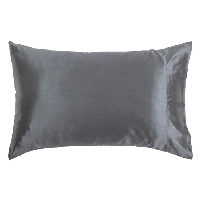 Mulberry Charcoal Silk Pillowcase by M.U.S.E.