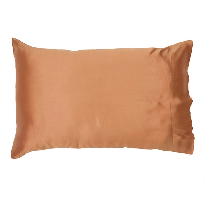 Mulberry Tan Silk Pillowcase by M.U.S.E.