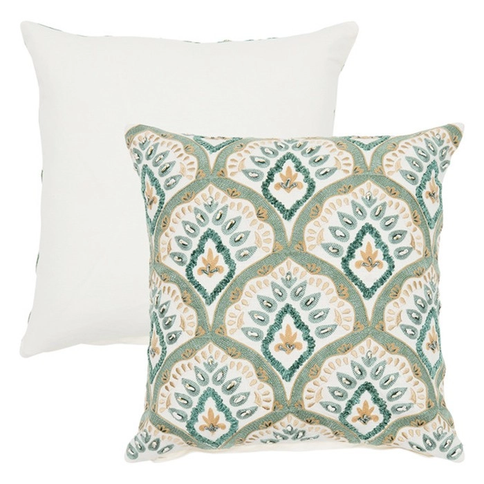 Octavia Embroidered Square Cushion by M.U.S.E.