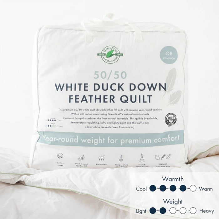 Premium 50/50 Duck Down Feather Quilt by Greenfirst®