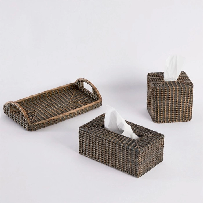 Rattan Tissue Box Cover by Habitat