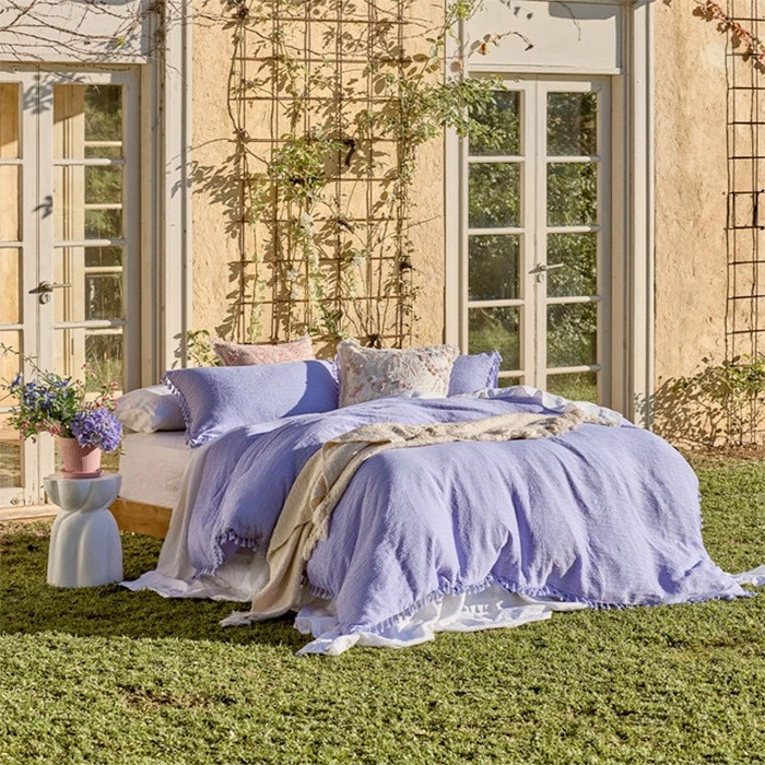 Talia Light Purple Quilt Cover Set by Essentials