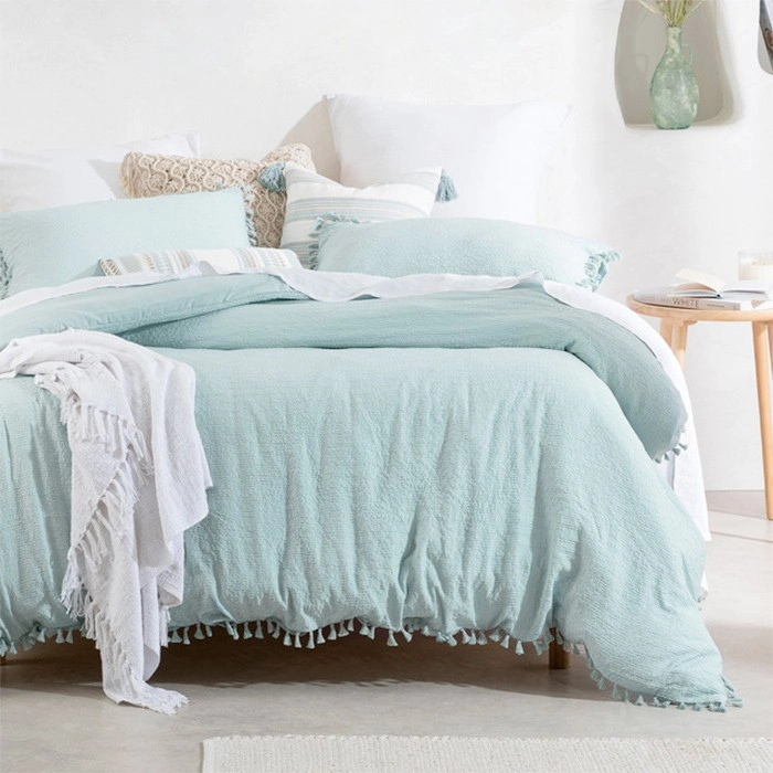 Talia Pale Aqua Quilt Cover Set by Essentials