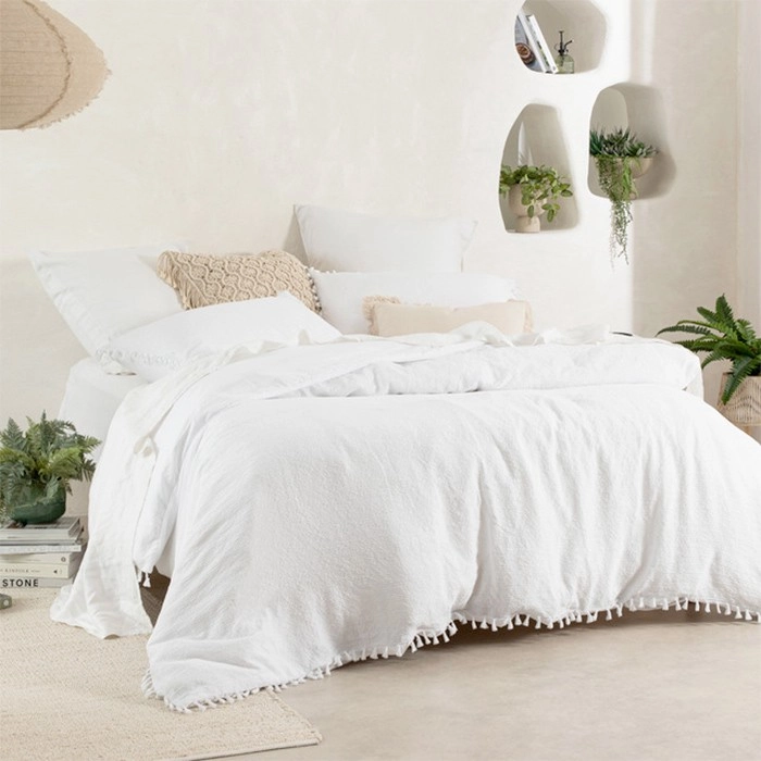 Talia White Quilt Cover Set by Essentials