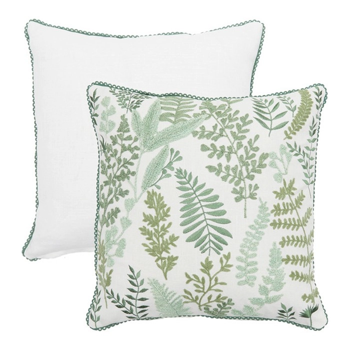 Verdant Leaf Square Cushion by M.U.S.E.