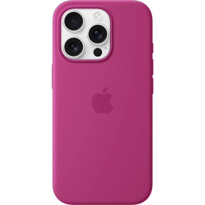 Apple iPhone 16 Pro Silicone Case with MagSafe (Fuchsia)