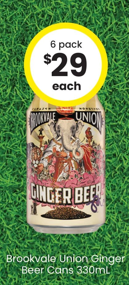 Brookvale Union Ginger Beer Cans 330ml