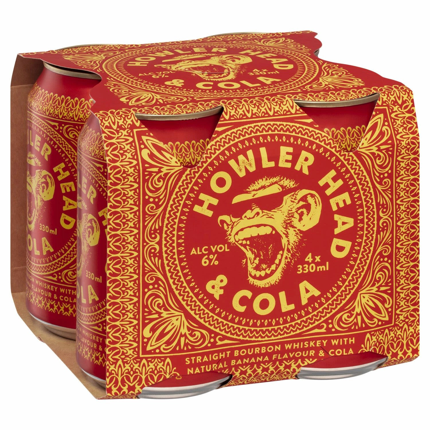 Howler Head Bourbon & Cola 6% Premix Cans 330mL