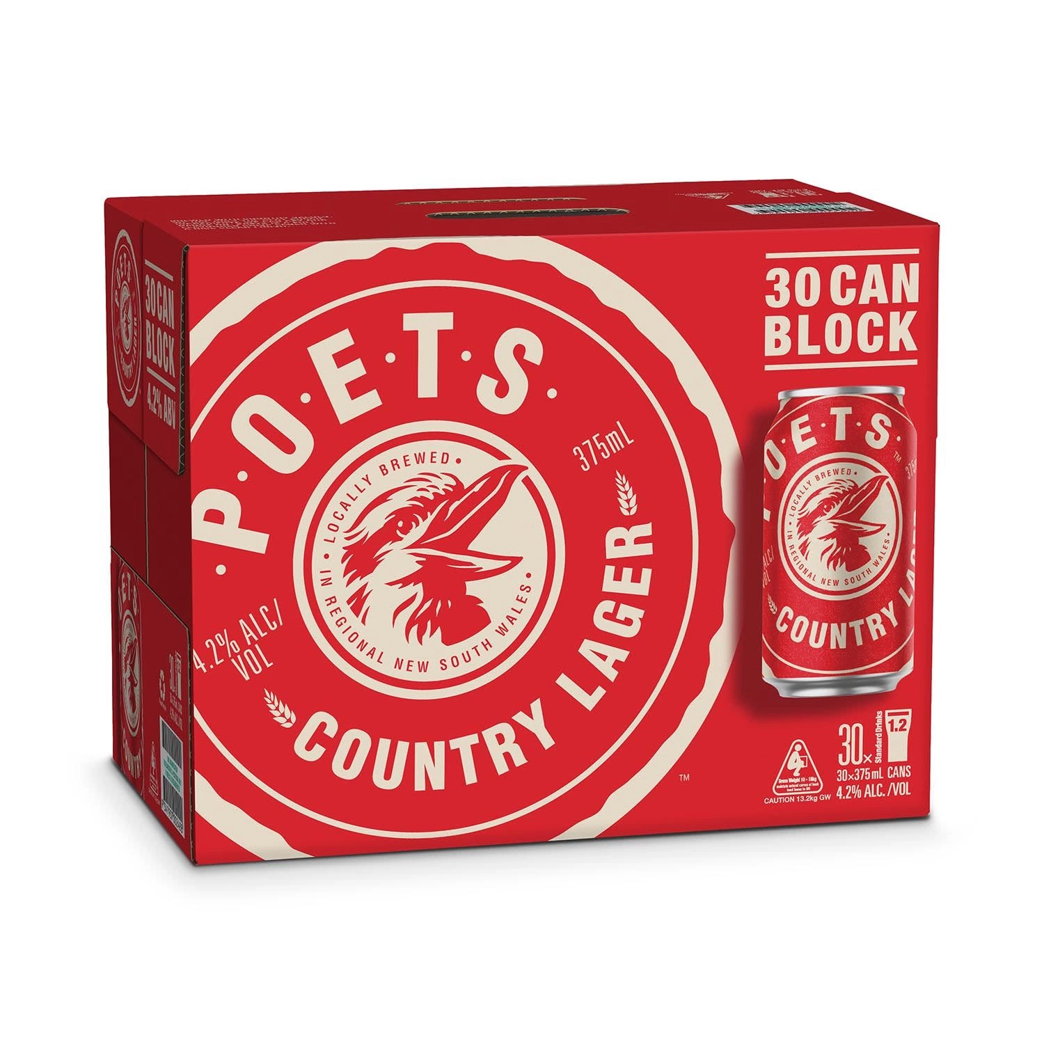 P.O.E.T.S. Country Lager Block Cans 375ml