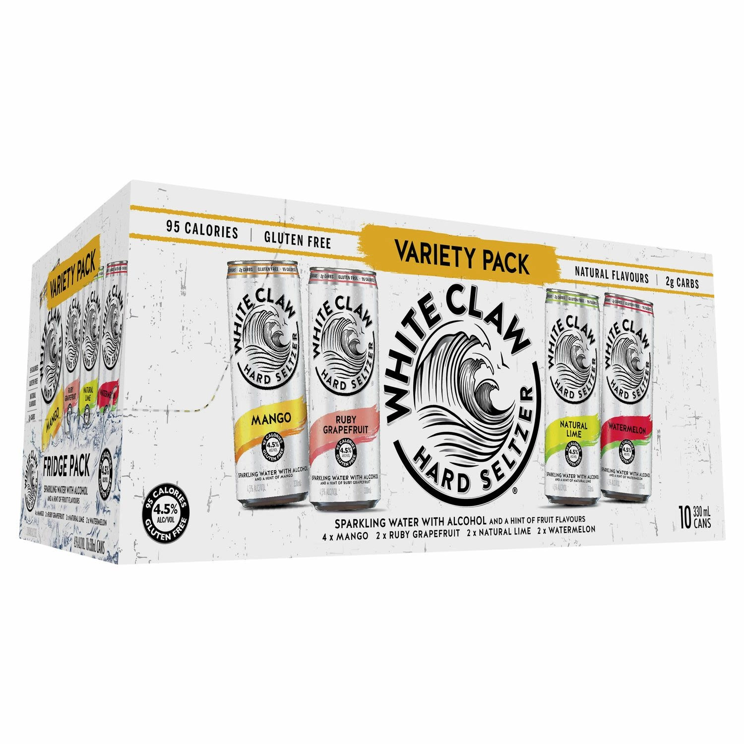 White Claw Hard Seltzer 4.5% Variety Cans 330ml