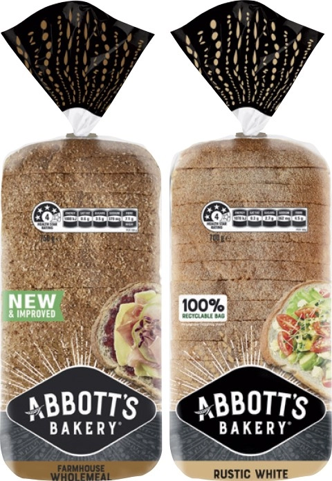 Abbott’s Bakery Bread 680-800g Selected Varieties