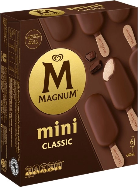 Streets Magnum Mini Ice Creams 6 Pack Selected Varieties