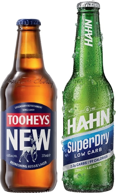 Tooheys New or Hahn SuperDry 24 Pack