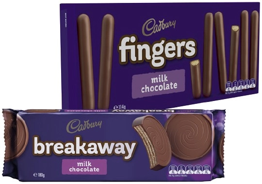 Cadbury Biscuits Breakaway 180g, Milk Fingers 114g, Freddo 167g or Cookies 156g Selected Varieties