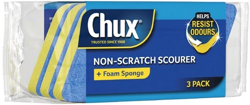 Chux Non-Scratch or Heavy Duty Scourer Pads 3 Pack