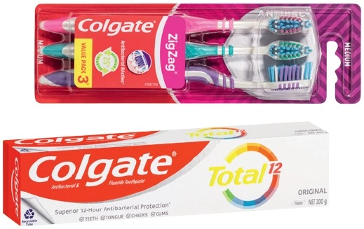 Colgate Total Base or Sensitive Toothpaste 110-200g or Zig Zag Toothbrush 3 Pack* Selected Varieties