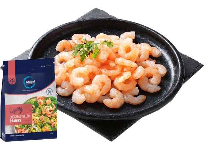 Global Seafoods Cooked & Peeled Prawns 300g