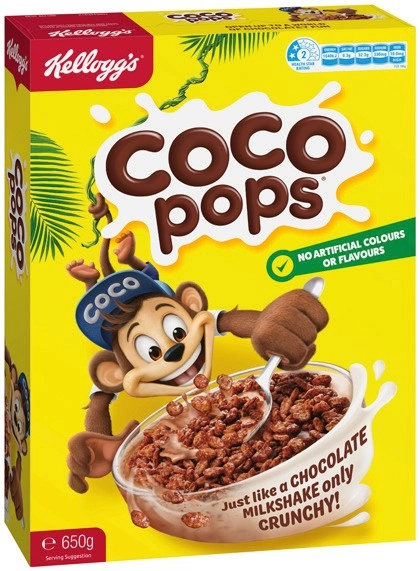 Kellogg’s Coco Pops 650g, Just Right 740g, Froot Loops 460g or Crunchy Nut 640g