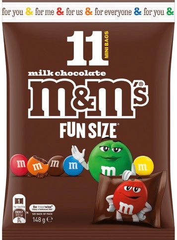 M&M's, Mars or Skittles Fun Size Pack 132‑192g Selected Varieties