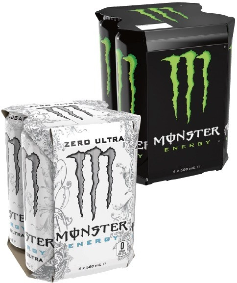 Monster Energy Drink 4x500mL Selected Varieties