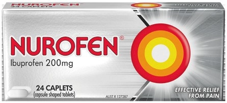 Nurofen Ibuprofen 200mg Caplets 24 Pack*