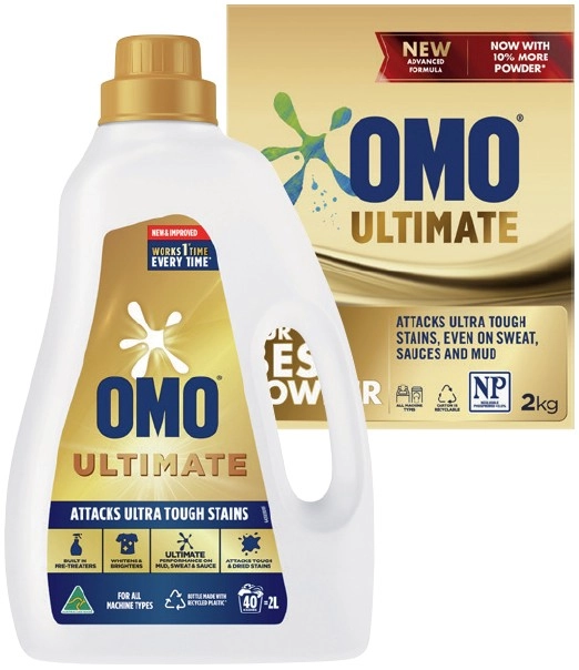 OMO Laundry Liquid 2 Litre or Powder 2kg Selected Varieties