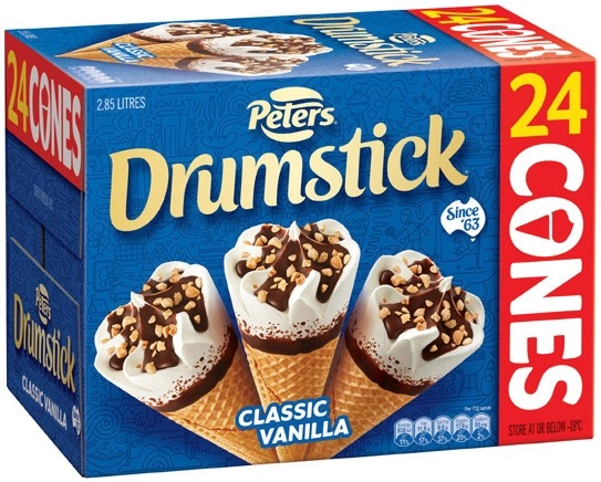 Peters Drumstick Classic Vanilla, Variety Pack or Summer Faves 24 Pack