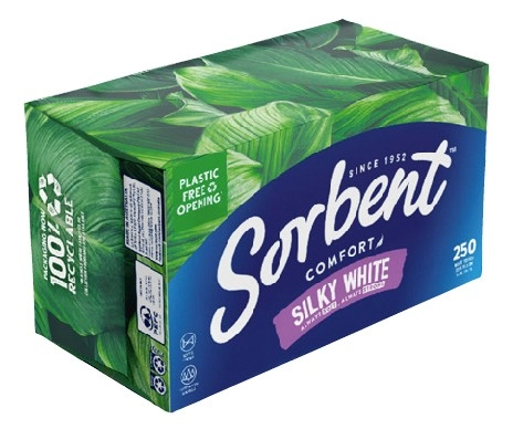 Sorbent Silky White Tissues 250 Pack